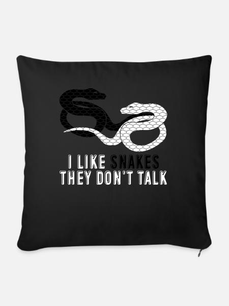 Snakes Snake - Sofakissenbezug 45 x 45 cm - Schwarz