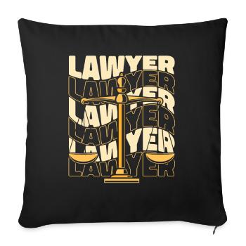 Avocat Conseiller juridique Procureur général Droit - Housse de coussin décorative 45 x 45 cm - noir - Devant