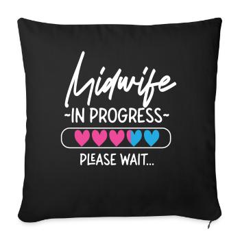 Nurse Midwife Birth Worker Student - Sofa pillowcase 17,3'' x 17,3'' (45 x 45 cm) - black - Front