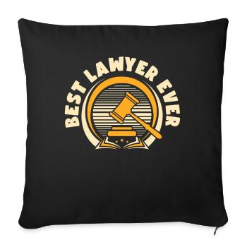 Meilleur avocat de tous les temps Conseiller juridique Procureur général - Housse de coussin décorative 45 x 45 cm - noir - Devant