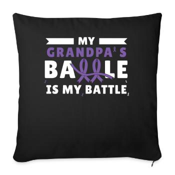 Fighting Battle Alzheimer's Awareness Family Grand - Sofakissenbezug 45 x 45 cm - Schwarz - Vorne