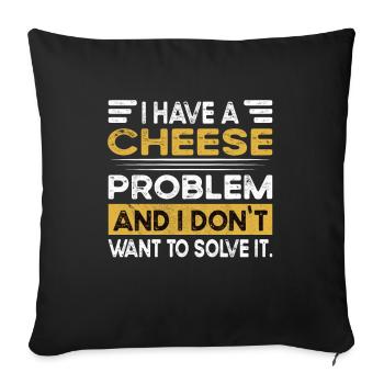 Le fromage, c’est mon hobby - Housse de coussin décorative 45 x 45 cm - noir - Devant