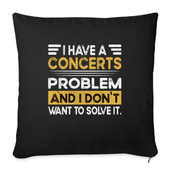Les concerts, c’est mon hobby - Housse de coussin décorative 45 x 45 cm - noir - Devant