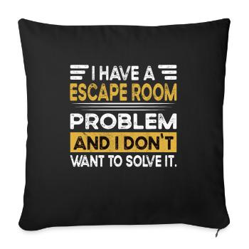 L’escape game est mon hobby - Housse de coussin décorative 45 x 45 cm - noir - Devant