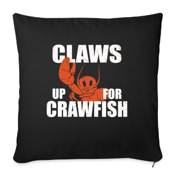 Claws Up for Crawfish for Crawfish and lobster - Sofa pillowcase 17,3'' x 17,3'' (45 x 45 cm) - black - Front