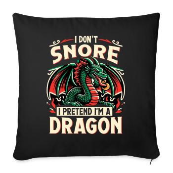 Dragon Whisperer - Je ne ronfle pas - Housse de coussin décorative 45 x 45 cm - noir - Devant