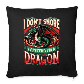 Dragon Whisperer - Je ne ronfle pas - Housse de coussin décorative 45 x 45 cm - noir - Devant