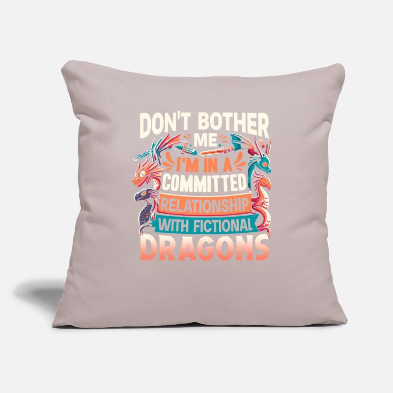 Fictional Dragons – A Committed Relationship Sofa pillowcase 17,3'' x 17,3'' (45 x 45 cm)