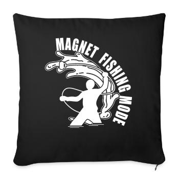 Magnet Fishing Mode Treasure Hunting Magnetic Fish - Sofakissenbezug 45 x 45 cm - Schwarz - Vorne
