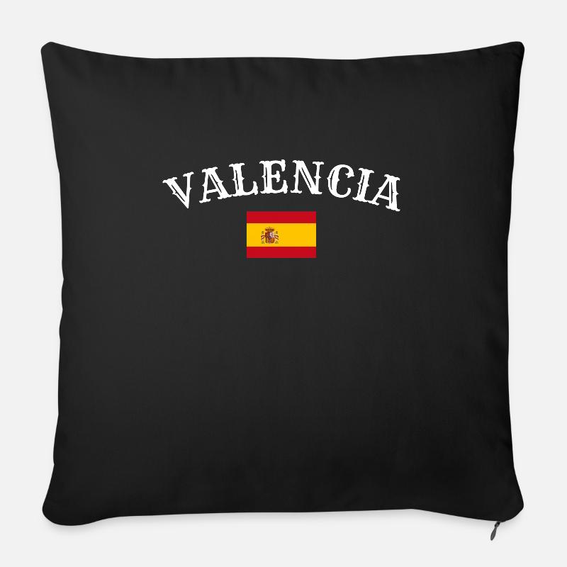 Valencia Spanien Spanische Flagge Spanier - Sofakissenbezug 45 x 45 cm - Schwarz