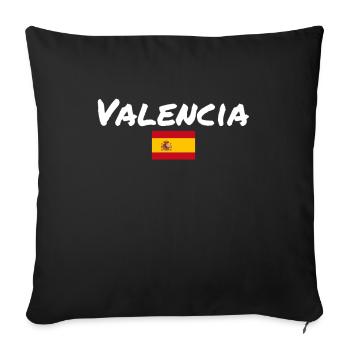 Valencia Spanien Spanische Flagge Spanier - Sofakissenbezug 45 x 45 cm - Schwarz - Vorne