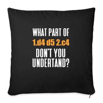 Chess Chessboard Checkmate Chess Player - Sofa pillowcase 17,3'' x 17,3'' (45 x 45 cm) - black - Front