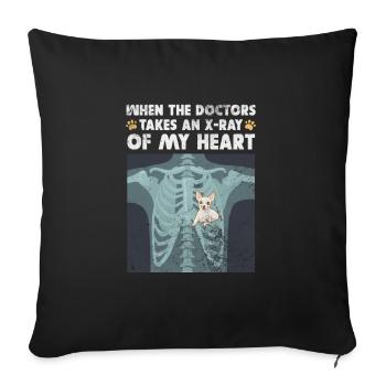 Chihuahua - Sofa pillowcase 17,3'' x 17,3'' (45 x 45 cm) - black - Front
