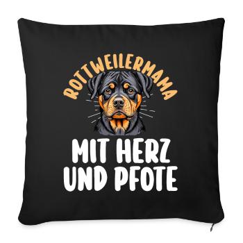 Dog Rottweiler Mom Dog Mom Mom Rottweiler - Sofa pillowcase 17,3'' x 17,3'' (45 x 45 cm) - black - Front