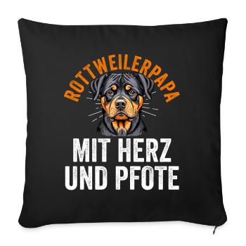 Dog Rottweiler Dad Dog Dad Rottweiler - Sofa pillowcase 17,3'' x 17,3'' (45 x 45 cm) - black - Front