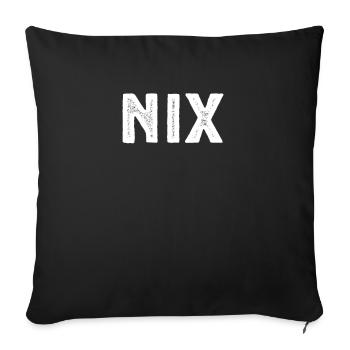 Garnichts Geschenk Lustiges Garnix - Sofakissenbezug 45 x 45 cm - Schwarz - Vorne