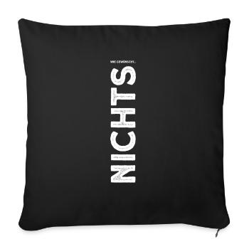 Garnichts Geschenk Lustiges Garnix - Sofakissenbezug 45 x 45 cm - Schwarz - Vorne