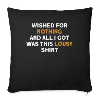 Cadeau Funny Nothing - Housse de coussin décorative 45 x 45 cm - noir - Devant