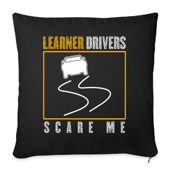 Driving Instructor Learner Driver - Sofakissenbezug 45 x 45 cm - Schwarz - Vorne