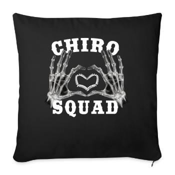 Skeleton Hand Heart Chiro Squad Chiropractic Assis - Sofakissenbezug 45 x 45 cm - Schwarz - Vorne