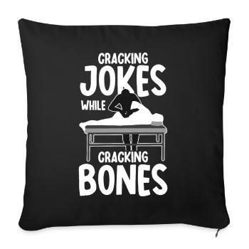 Chirpractic Therapy Funny Chiropractor Humor Physi - Sofakissenbezug 45 x 45 cm - Schwarz - Vorne