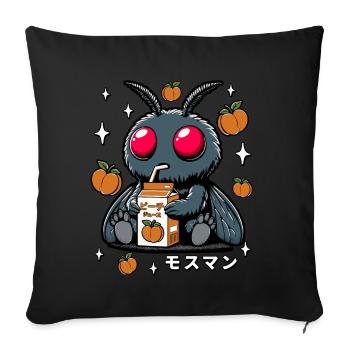 Jus de pêche Mothman - Housse de coussin décorative 45 x 45 cm - noir - Devant
