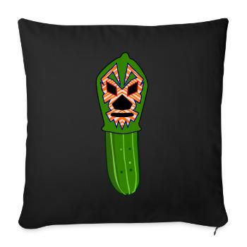 Lucha Libre Cucumber Luchador Wrestling - Sofakissenbezug 45 x 45 cm - Schwarz - Vorne