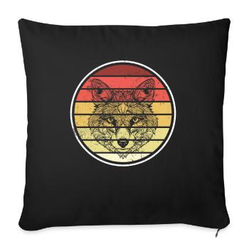 Cadeaux amusants pour les amoureux du renard - Housse de coussin décorative 45 x 45 cm - noir - Devant