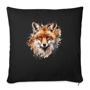 Cadeaux amusants pour les amoureux du renard - Housse de coussin décorative 45 x 45 cm - noir - Devant