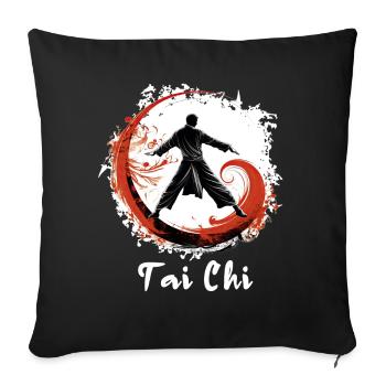 Spiritual Meditation Chinese Martial Arts Wudang T - Sofakissenbezug 45 x 45 cm - Schwarz - Vorne
