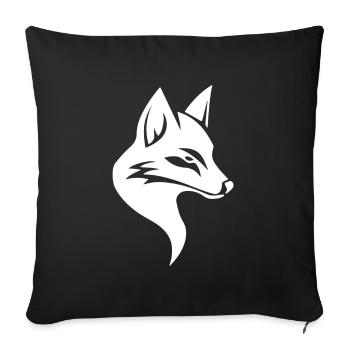 Cadeaux amusants pour les amoureux du renard - Housse de coussin décorative 45 x 45 cm - noir - Devant