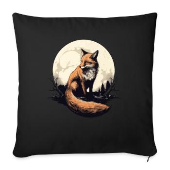 Cadeaux amusants pour les amoureux du renard - Housse de coussin décorative 45 x 45 cm - noir - Devant