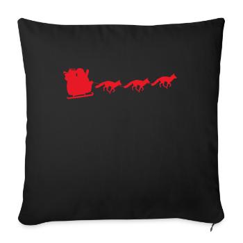 Funny Fox Christmas Gifts - Sofa pillowcase 17,3'' x 17,3'' (45 x 45 cm) - black - Front