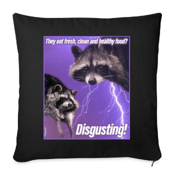Trash Panda Meme Funny Raccoon Raccoon Gift - Sofa pillowcase 17,3'' x 17,3'' (45 x 45 cm) - black - Front