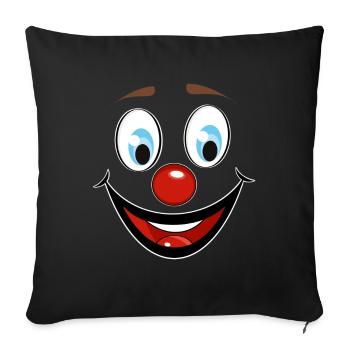Carnaval des clowns - Housse de coussin décorative 45 x 45 cm - noir - Devant