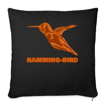 Colibri Jambon Bacon Colibris - Housse de coussin décorative 45 x 45 cm - noir - Devant