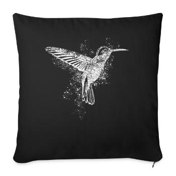 Hummingbird Hummingbirds - Sofa pillowcase 17,3'' x 17,3'' (45 x 45 cm) - black - Front