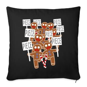 Gingerbread Man Gingerbread Men - Sofakissenbezug 45 x 45 cm - Schwarz - Vorne