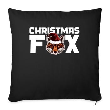 Funny Fox Christmas Gifts - Sofa pillowcase 17,3'' x 17,3'' (45 x 45 cm) - black - Front