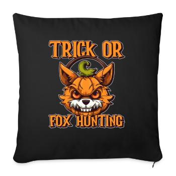 Fox Lover Spooky Fox cadeau d’Halloween - Housse de coussin décorative 45 x 45 cm - noir - Devant