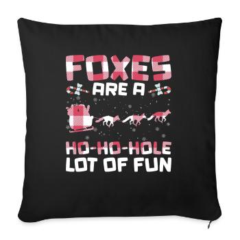 Fox Lover Funny Fox Christmas Gifts - Sofa pillowcase 17,3'' x 17,3'' (45 x 45 cm) - black - Front