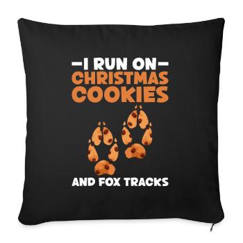 Fox Lover Funny Fox Christmas Gifts - Sofa pillowcase 17,3'' x 17,3'' (45 x 45 cm) - black - Front
