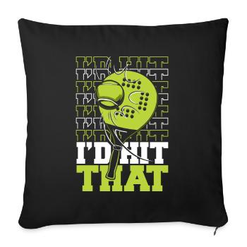 Je frappais ce padel, ce padel, ce padel - Housse de coussin décorative 45 x 45 cm - noir - Devant