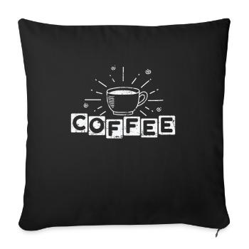 Coffee Caffeine Café Aroma - Sofa pillowcase 17,3'' x 17,3'' (45 x 45 cm) - black - Front