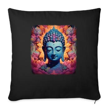 Buddhism Yoga Buddhist Zen Meditation Buddha - Sofa pillowcase 17,3'' x 17,3'' (45 x 45 cm) - black - Front