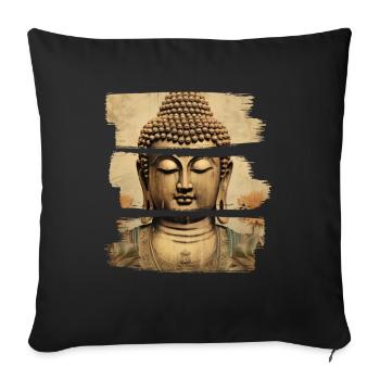 Buddhism Yoga Buddhist Zen Meditation Buddha - Sofa pillowcase 17,3'' x 17,3'' (45 x 45 cm) - black - Front