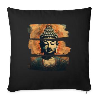 Buddhism Yoga Buddhist Zen Meditation Buddha - Sofa pillowcase 17,3'' x 17,3'' (45 x 45 cm) - black - Front