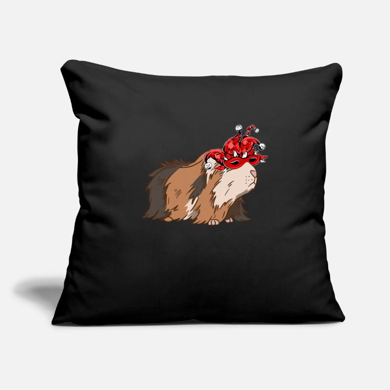 Cochon d’Inde de carnaval avec masque de carnaval Housse de coussin décorative 45 x 45 cm
