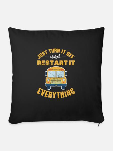Busfahrer - Sofakissenbezug 45 x 45 cm - Schwarz