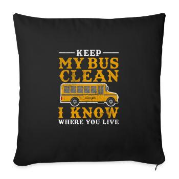 Busman - Sofa pillowcase 17,3'' x 17,3'' (45 x 45 cm) - black - Front